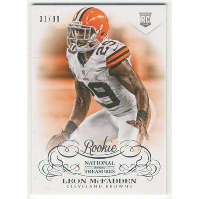 2013 Panini National Treasures #178 Leon McFadden RC