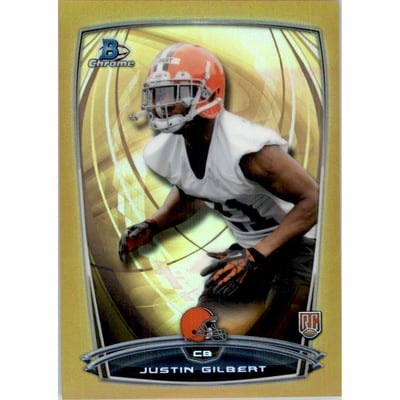 2014 Bowman Chrome Gold Refractors #216 Justin Gilbert