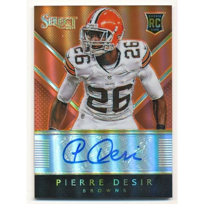 2014 Select Rookie Autographs Prizm Orange #RAPD Pierre Desir/35