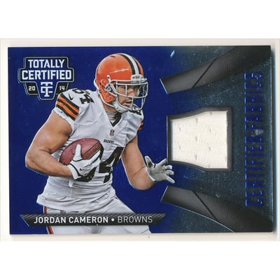 2014 Totally Certified Certified Fabrics Blue #CFJC Jordan Cameron/50