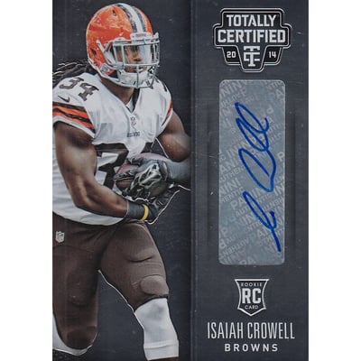 2014 Totally Certified Rookie Signatures Platinum Black #116 Isaiah Crowell