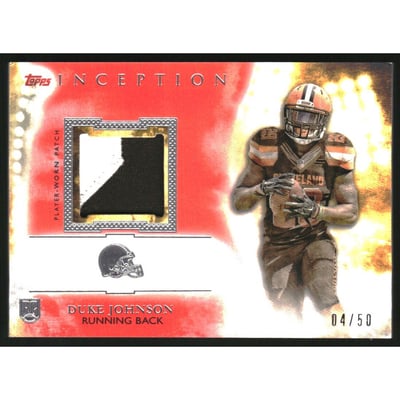 2015 Topps Inception Rookie Relics Patch Red #RPDJ Duke Johnson