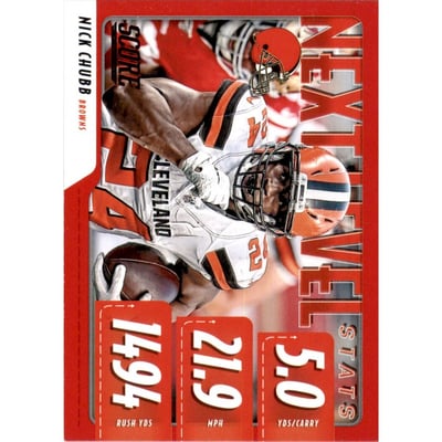 2020 Score Next Level Stats Red #1 Nick Chubb