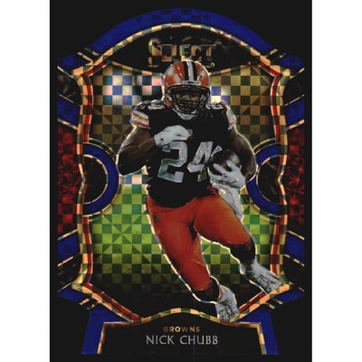 2020 Select Prizm Blue Die Cut #26 Nick Chubb