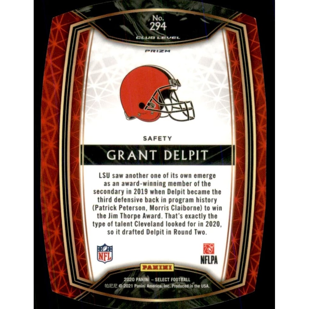 2020 Select Prizm Blue Die Cut #294 Grant Delpit