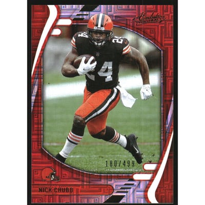 2021 Absolute Red Squares #46 Nick Chubb