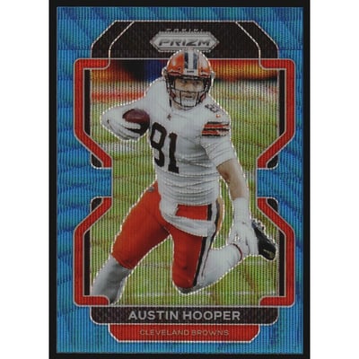 2021 Panini Prizm Prizms Blue Wave #262 Austin Hooper