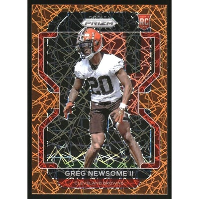 2021 Panini Prizm Prizms Lazer #376 Greg Newsome II