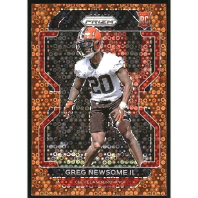 2021 Panini Prizm Prizms Orange Disco #376 Greg Newsome II