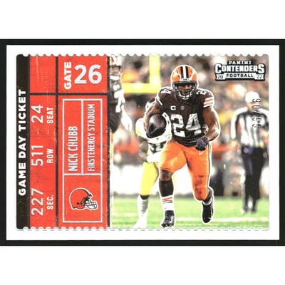2022 Panini Contenders Game Day Ticket Silver #28 Nick Chubb