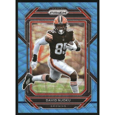 2022 Panini Prizm Prizms Blue Wave #71 David Njoku