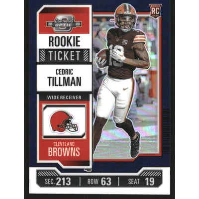 2023 Panini Contenders Optic Blue #62 Cedric Tillman