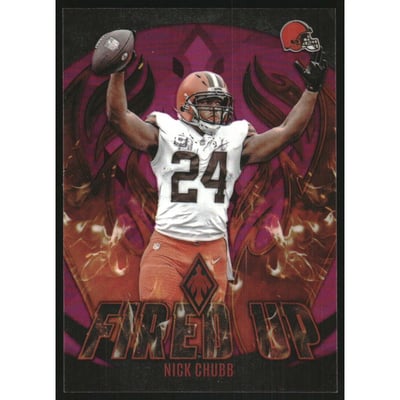 2023 Panini Phoenix Fired Up Pink #9 Nick Chubb