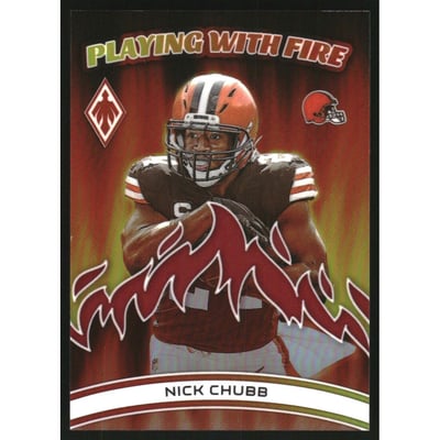 2023 Panini Phoenix Playing with Fire Red #6 Nick Chubb