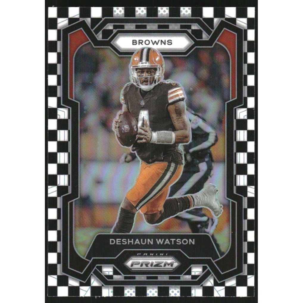 2023 Panini Prizm Prizms Black and White Checker #65 Deshaun Watson
