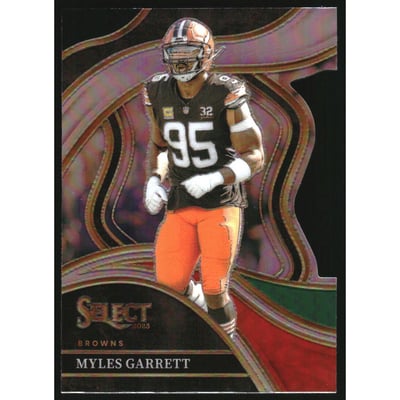2023 Select Prizm Black and Green Die Cut #232 Myles Garrett