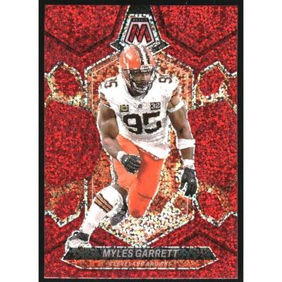 2024 Panini Mosaic Red Sparkle #55 Myles Garrett