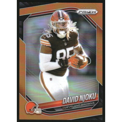 2025 Panini Prizm Prizms Orange #155 David Njoku