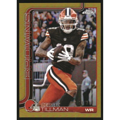 2025 Topps Chrome Gold Refractors #67 Cedric Tillman