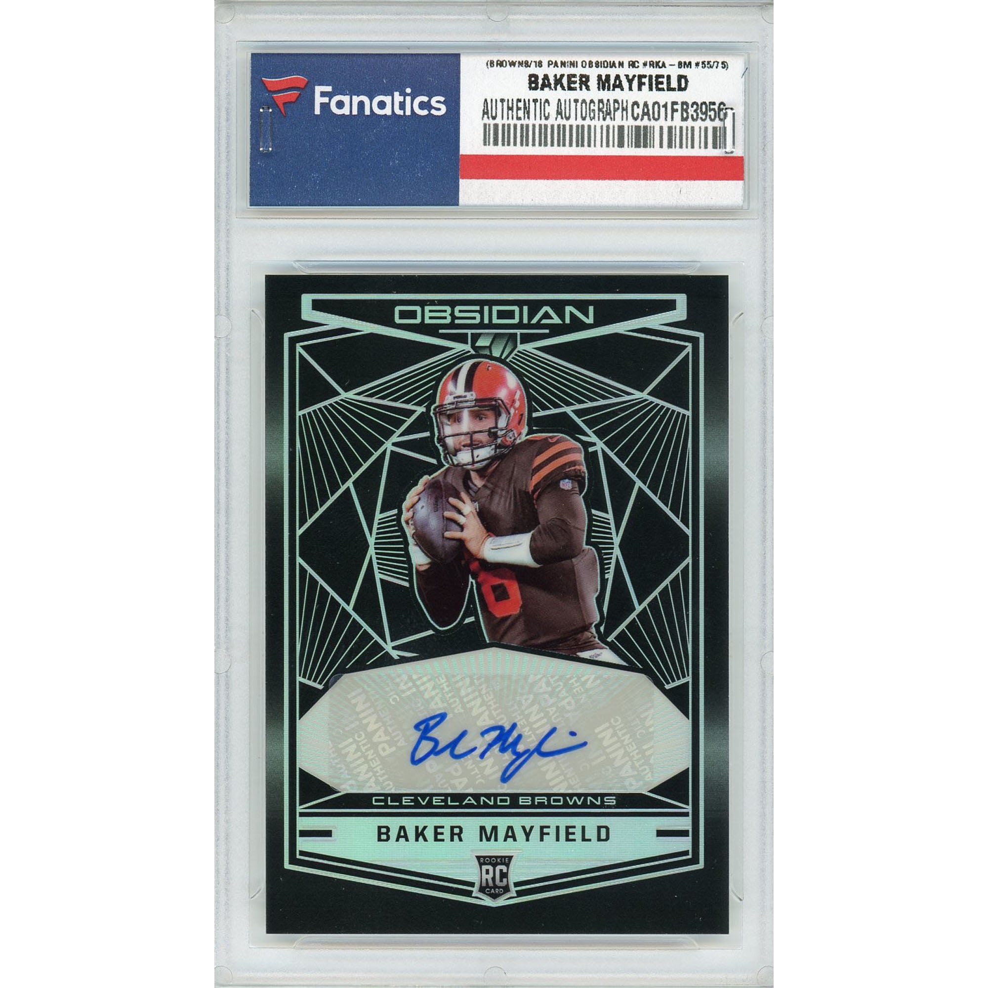 Baker Mayfield Cleveland Browns Autographed 2018 Panini Obsidian