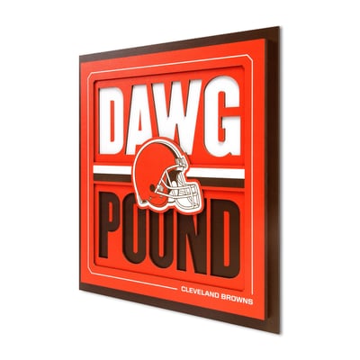 Cleveland Browns 12" x 12" Slogan Series 3D Wall Art