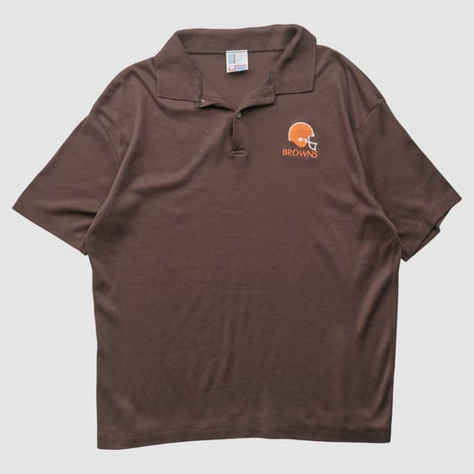 Cleveland Browns Garan 80s Polo - Brown - S by Fanatics Real Vintage