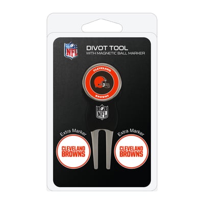 Cleveland Browns Golf Divot Tool Pack with 3 Magnetic Markers