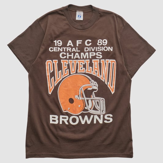 Cleveland Browns Logo 7 1989 T-shirt - Brown - M by Fanatics Real Vintage
