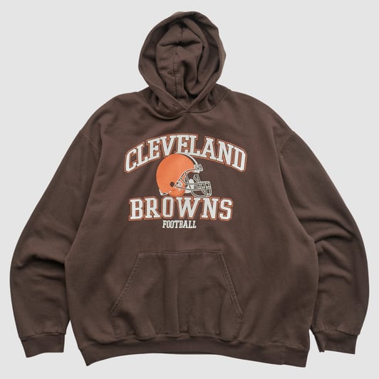Cleveland Browns NFL 2000s Hooded Pullover Sweatshirt - Brown - L by Fanatics Real Vintage