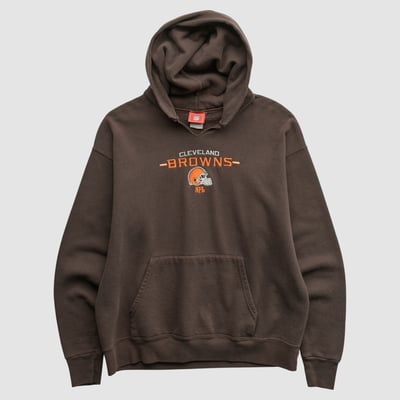 Cleveland Browns NFL 2000s Hooded Pullover Sweatshirt - Brown - S by Fanatics Real Vintage
