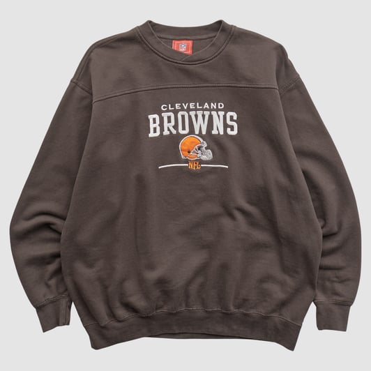 Cleveland Browns NFL 2000s Pullover Sweatshirt - Brown - M by Fanatics Real Vintage