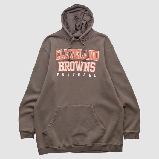 Cleveland Browns NFL 2010s Hooded Pullover Sweatshirt - Brown - L by Fanatics Real Vintage