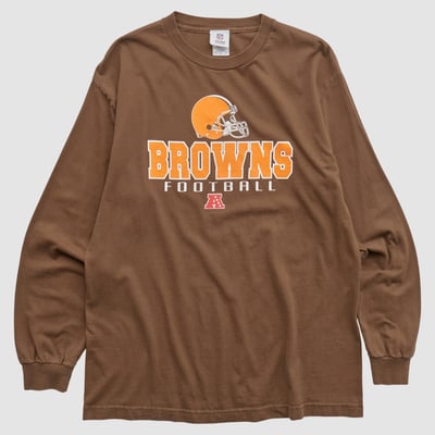Cleveland Browns NFL 2010s Long Sleeve T-shirt - Brown - M by Fanatics Real Vintage