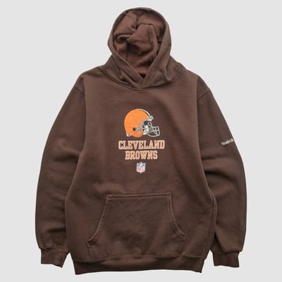 Cleveland Browns Reebok 2000s Hooded Pullover Sweatshirt - Brown - XS by Fanatics Real Vintage