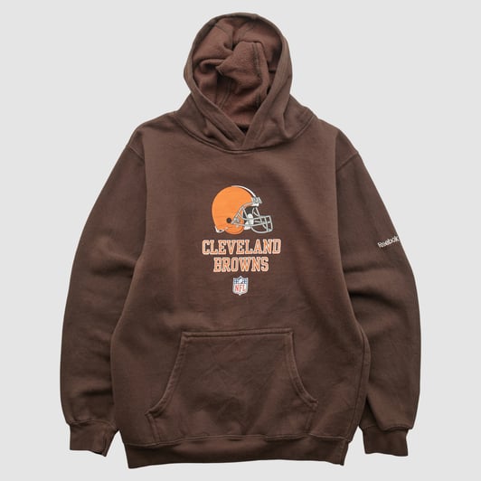 Cleveland Browns Reebok 2000s Hooded Pullover Sweatshirt - Brown - XS by Fanatics Real Vintage