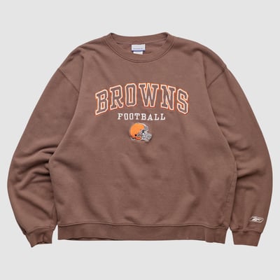 Cleveland Browns Reebok 2000s Pullover Sweatshirt - Brown - M by Fanatics Real Vintage