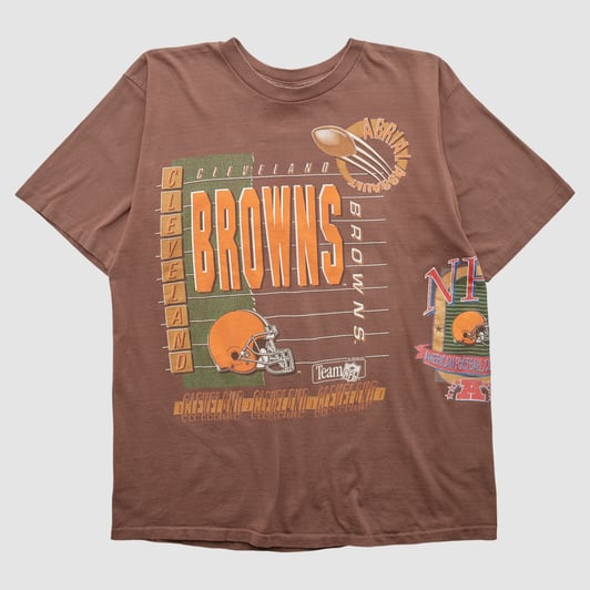 Cleveland Browns Salem Sportswear 1992 T-shirt - Brown - M by Fanatics Real Vintage