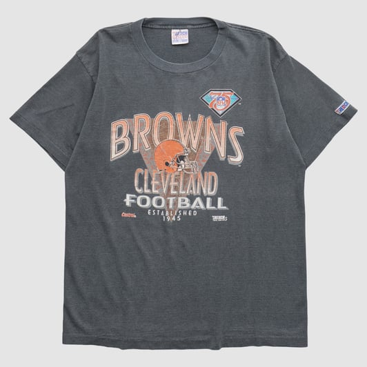 Cleveland Browns Trench 1994 T-shirt - Charcoal - L by Fanatics Real Vintage