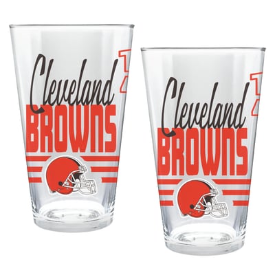 Cleveland Browns Two-Piece 16oz. Heritage Pint Glass Set