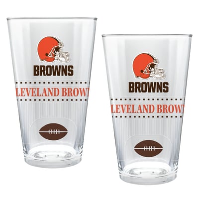 Cleveland Browns Two-Piece 16oz. Stadium Pint Glass Set