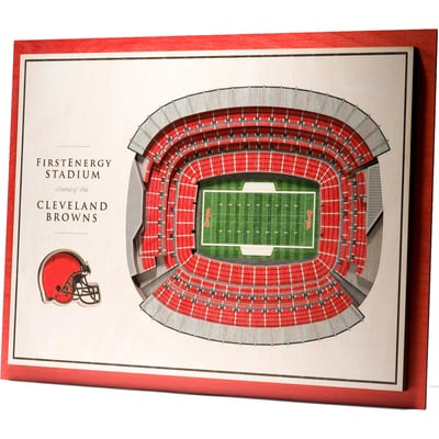Cleveland Browns Fanpoint 17'' x 13'' 5-Layer StadiumView 3D Wall Art