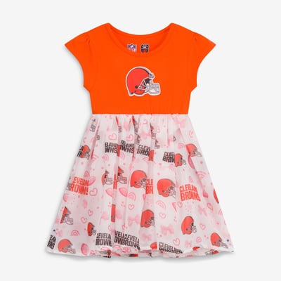 Cleveland Browns Wes & Willy Girls Toddler Princess Dress - Orange
