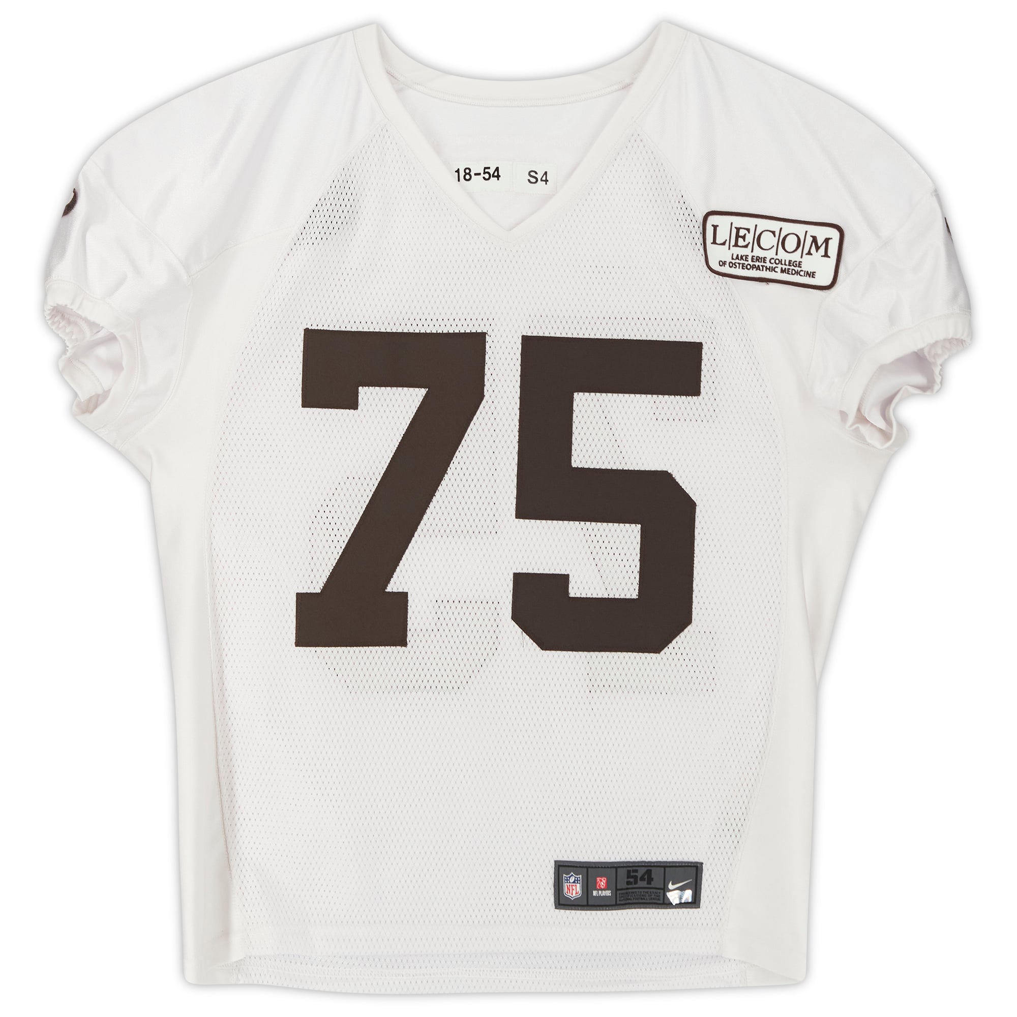 Joel Bitonio Cleveland Browns Nike Practice-Used #75 White Jersey