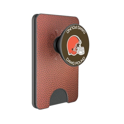 Cleveland Browns Keyscaper Football PopSockets Magnetic Wallet