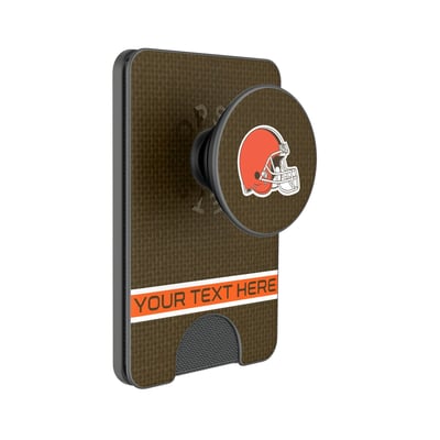 Cleveland Browns Keyscaper Personalized Endzone Solid PopSockets Magnetic Wallet