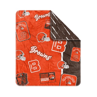 Cleveland Browns Logo Brands 50" x 60" Dream Weave Throw Blanket