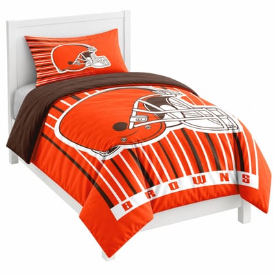 Cleveland Browns Logo Brands Momentum Two-Piece Twin Bedding Set