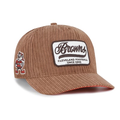 Cleveland Browns '47 Throwback Corduroy Patch Hitch Adjustable Hat - Brown