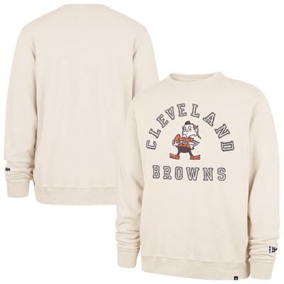 Cleveland Browns '47 Calderwood Well Worn French Terry Sweatshirt - Tan