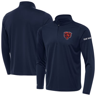 Cleveland Browns Antigua  Personalized Tribute Quarter-Zip Pullover - Navy